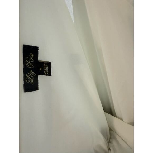 BN #7 Lily Rose Women Romper Size M, Navy & White Striped Shorts, White V-Neck - Picture 2 of 5